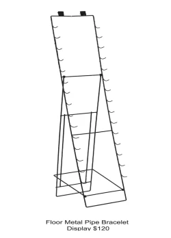 Display-Floor Metal Pipe Rack